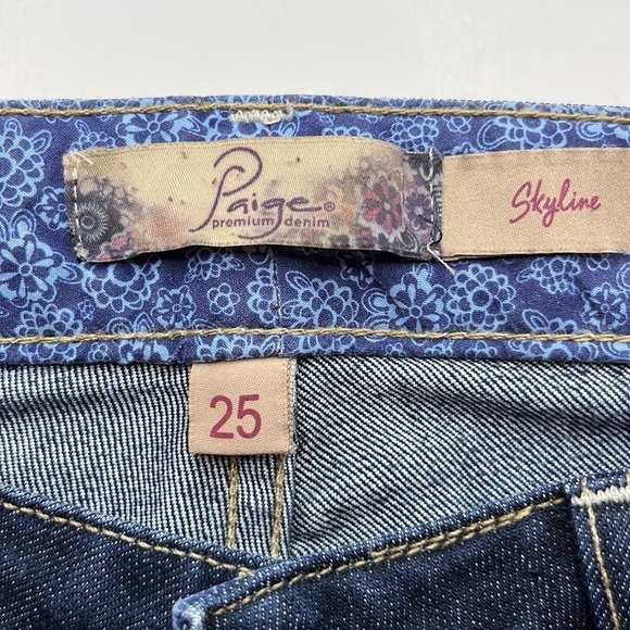 Paige Premium Denim Skyline Low Rise Size 25 - Picture 8 of 16